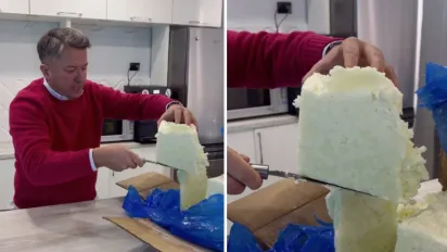 "Як пластик!": депутат показав, як насправді виглядає пальмова олія, перед додаванням у продукти - фото