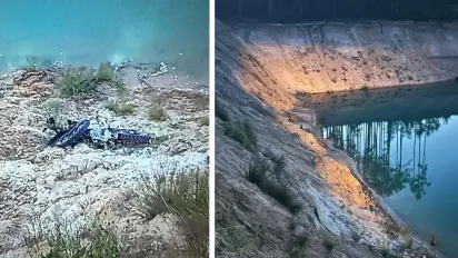 На Рівненщині неповнолітній мотоцикліст злетів у кар’єр з обриву висотою 15 метрів - фото