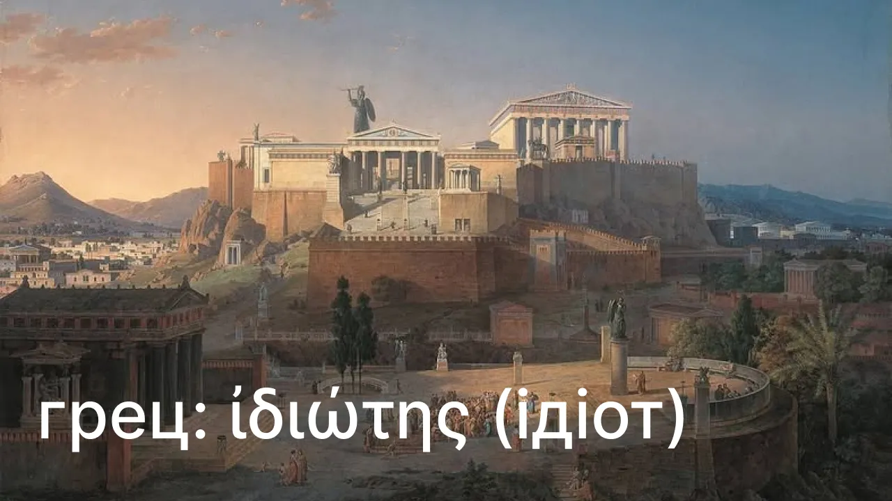 Слово "ідіот", з грецької означає "той, хто не цікавиться політикою": пояснення 