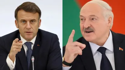 Макрон застеріг Лукашенка від участі у війні проти України, - ЗМІ - фото