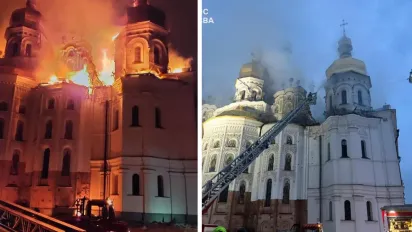 Пряме влучання в Києво-Печерську лавру: з палаючого собору встигли евакуювати стародавні ікони  - фото